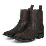 Cuadra CC284 Python  Exotic Square Toe Ankle Boot
