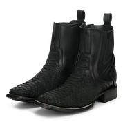 Cuadra CC285 Python Exotic Square Toe Ankle Boot
