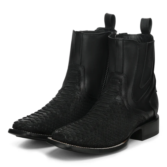 Cuadra CC285 Python Exotic Square Toe Ankle Boot