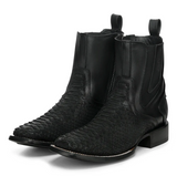 Cuadra CC285 Python Exotic Square Toe Ankle Boot