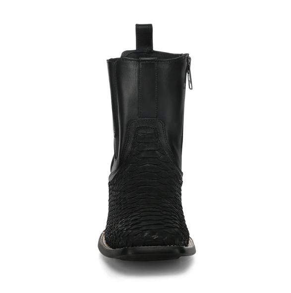 Cuadra CC285 Python Exotic Square Toe Ankle Boot