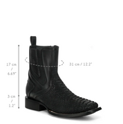 Cuadra CC285 Python Exotic Square Toe Ankle Boot