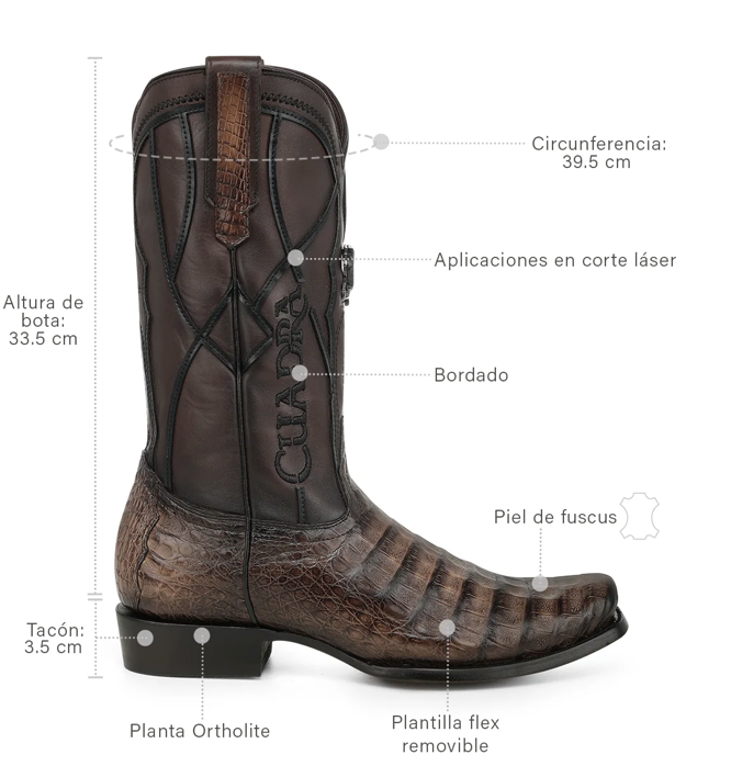 Cuadra CC292 Caiman Narrow Toe Cowboy Boot