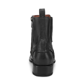 Cuadra CU891 MN Black Caiman Zipper & Elastic Square Toe