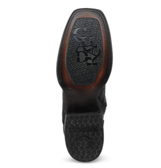 Cuadra CU891 MN Black Caiman Zipper & Elastic Square Toe