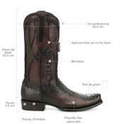 Cuadra CC307 Python Exotic Narrow Toe Cowboy Boot