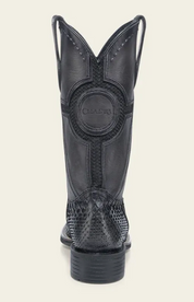 Cuadra CU977 MN Python Embroidery & Laser & Woven Square Toe Cowboy Boot