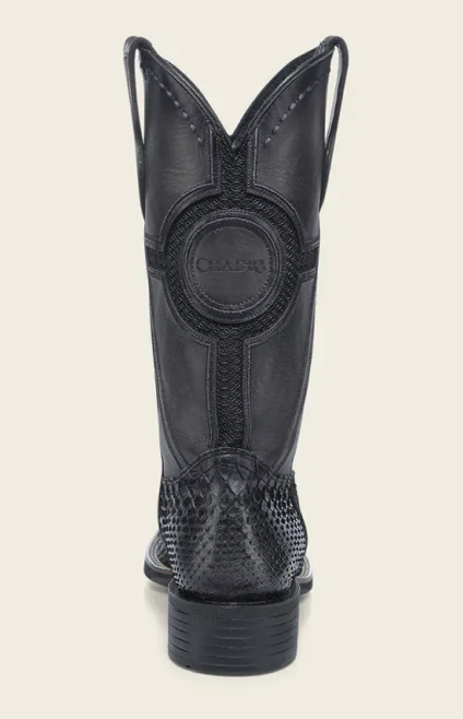 Cuadra CU977 MN Python Embroidery & Laser & Woven Square Toe Cowboy Boot