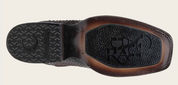 Cuadra CU978 MN Honey Python Studs & Embroidery & Woven Square Toe