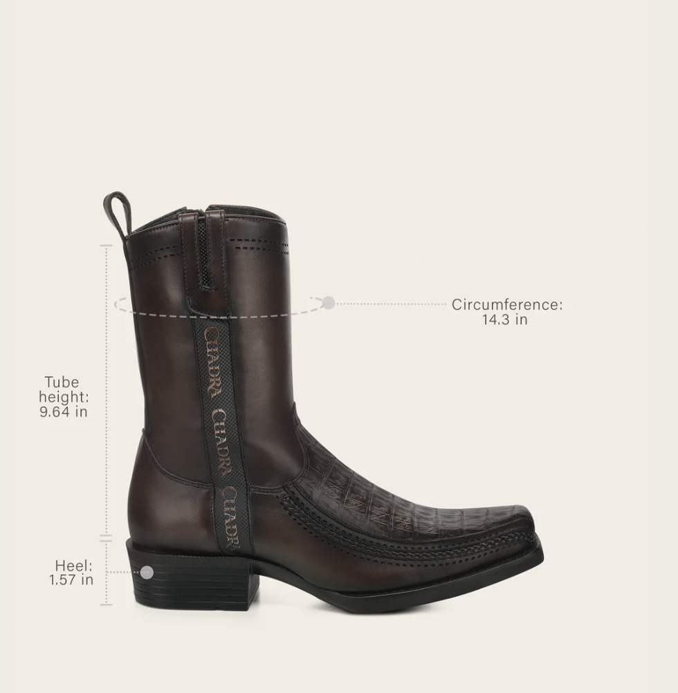 Cuadra CC300 Caiman Fuscus Men's Narrow Toe Boot