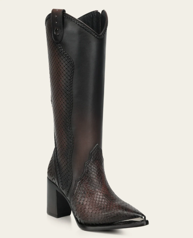 Cuadra CC245  LD Python M Zipper & Studs Pointed Toe