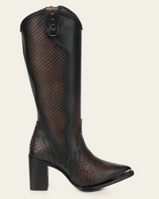 Cuadra CC245  LD Python M Zipper & Studs Pointed Toe