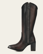 Cuadra CC245  LD Python M Zipper & Studs Pointed Toe