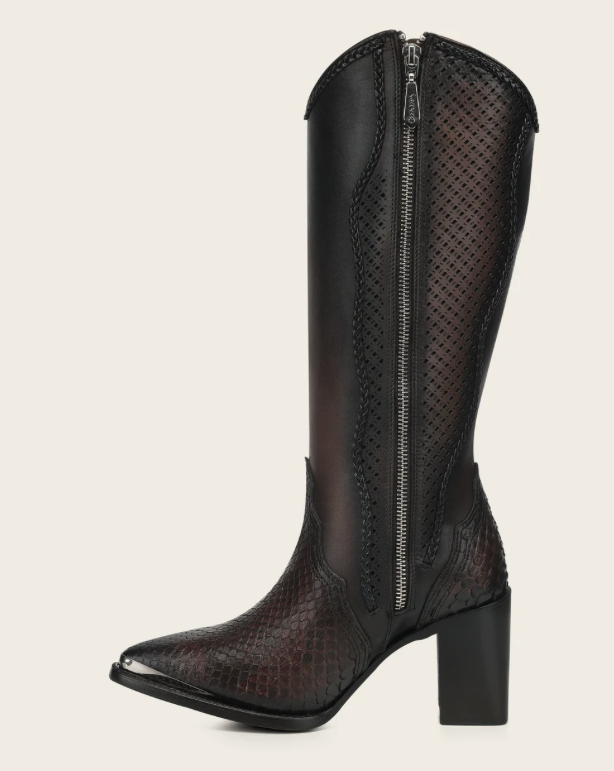 Cuadra CC245  LD Python M Zipper & Studs Pointed Toe