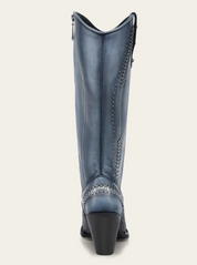Cuadra CC259 LD Python M Belly Zipper & Woven & Studs Snip toe