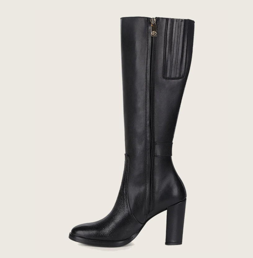 Cuadra FC887 LD Black Deer Zipper Round Toe