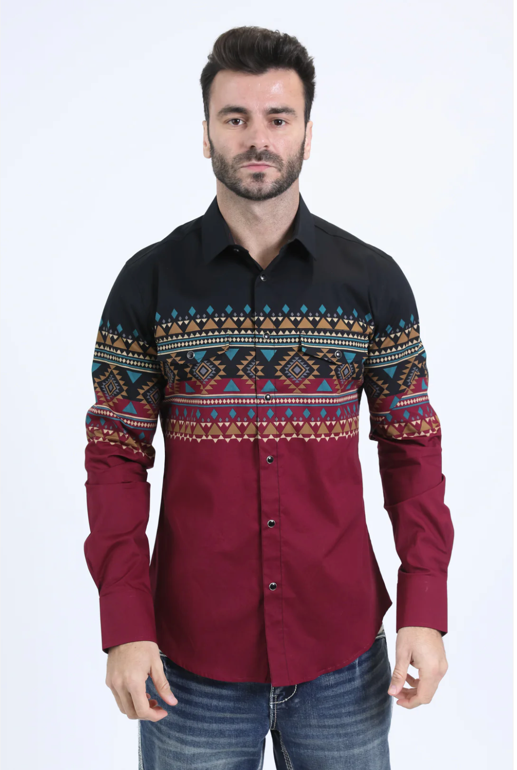 Platini Long Sleeve Roberts Pearl Snap