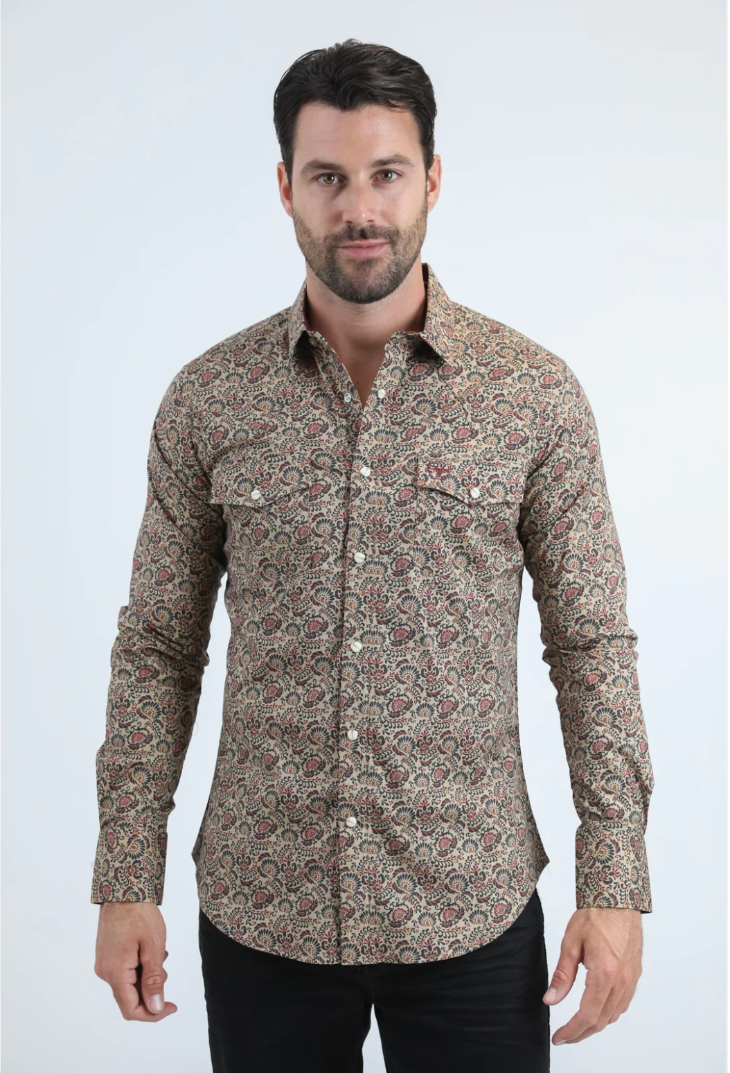 Platini Long Sleeve Haason Pearl Snap