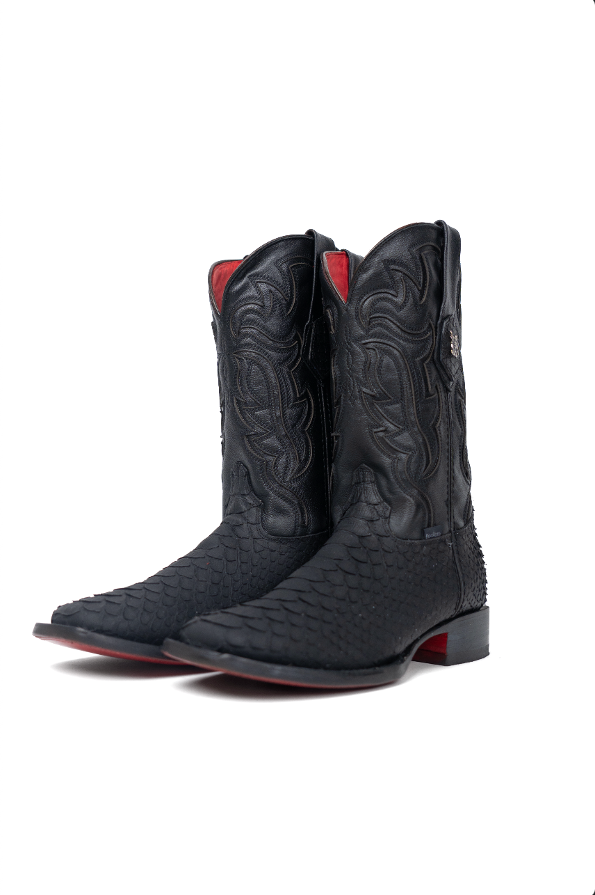 Bruce Mini Shelby Python Red Bottom Square Toe Cowboy Boot