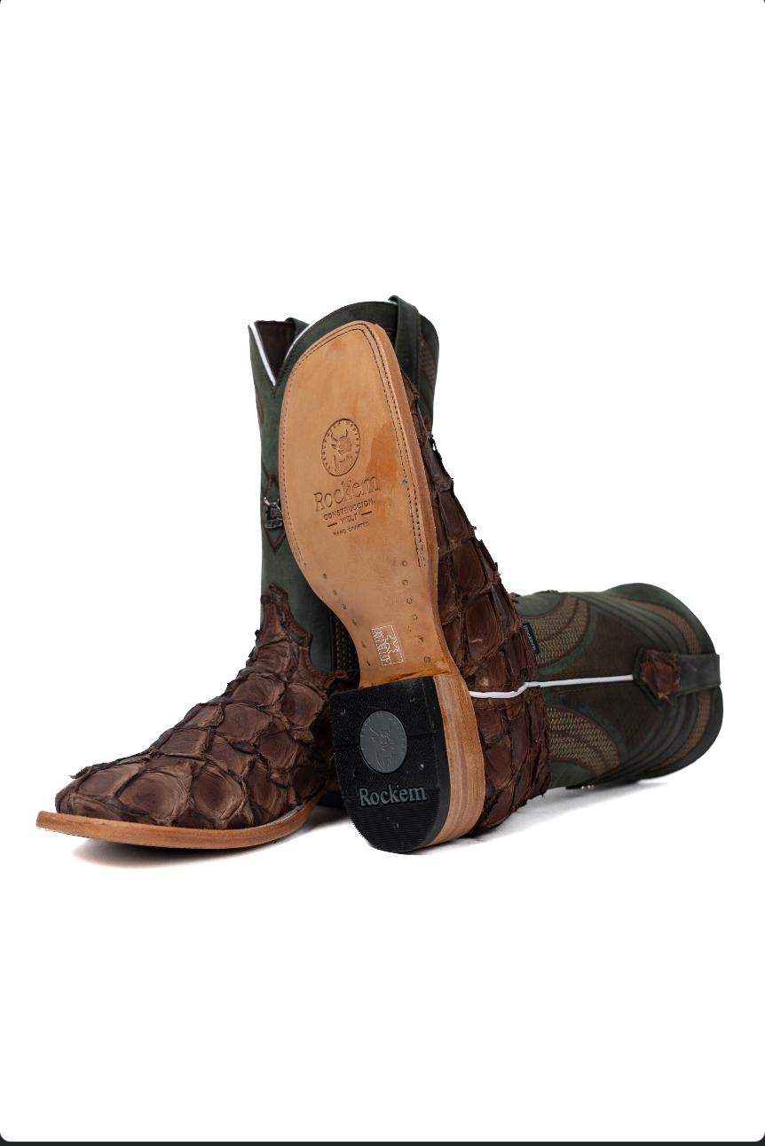 Monroe Pirarucu Square Toe Cowboy Boot