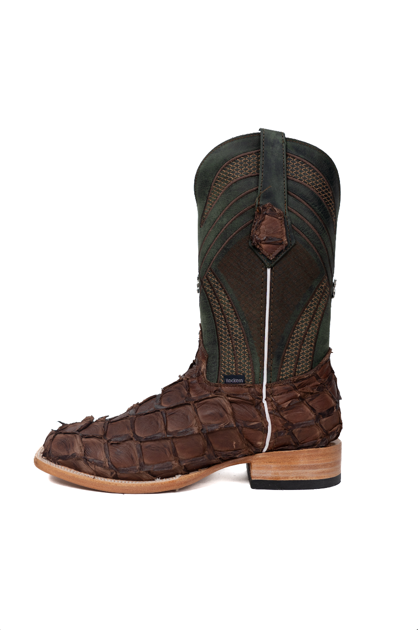 Monroe Pirarucu Square Toe Cowboy Boot