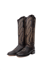 Genesis Rhinestones Tall Square Toe Cowgirl Boot