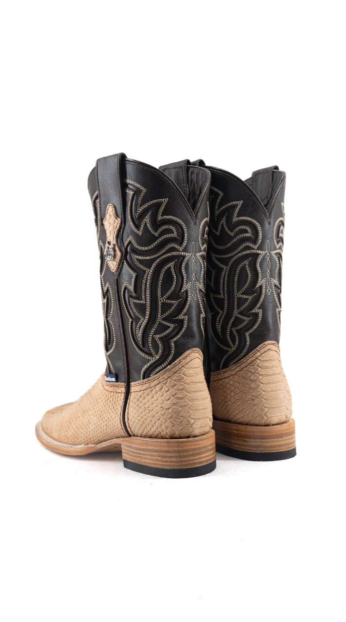 Bruce Matte Python Square Toe Cowboy Boot