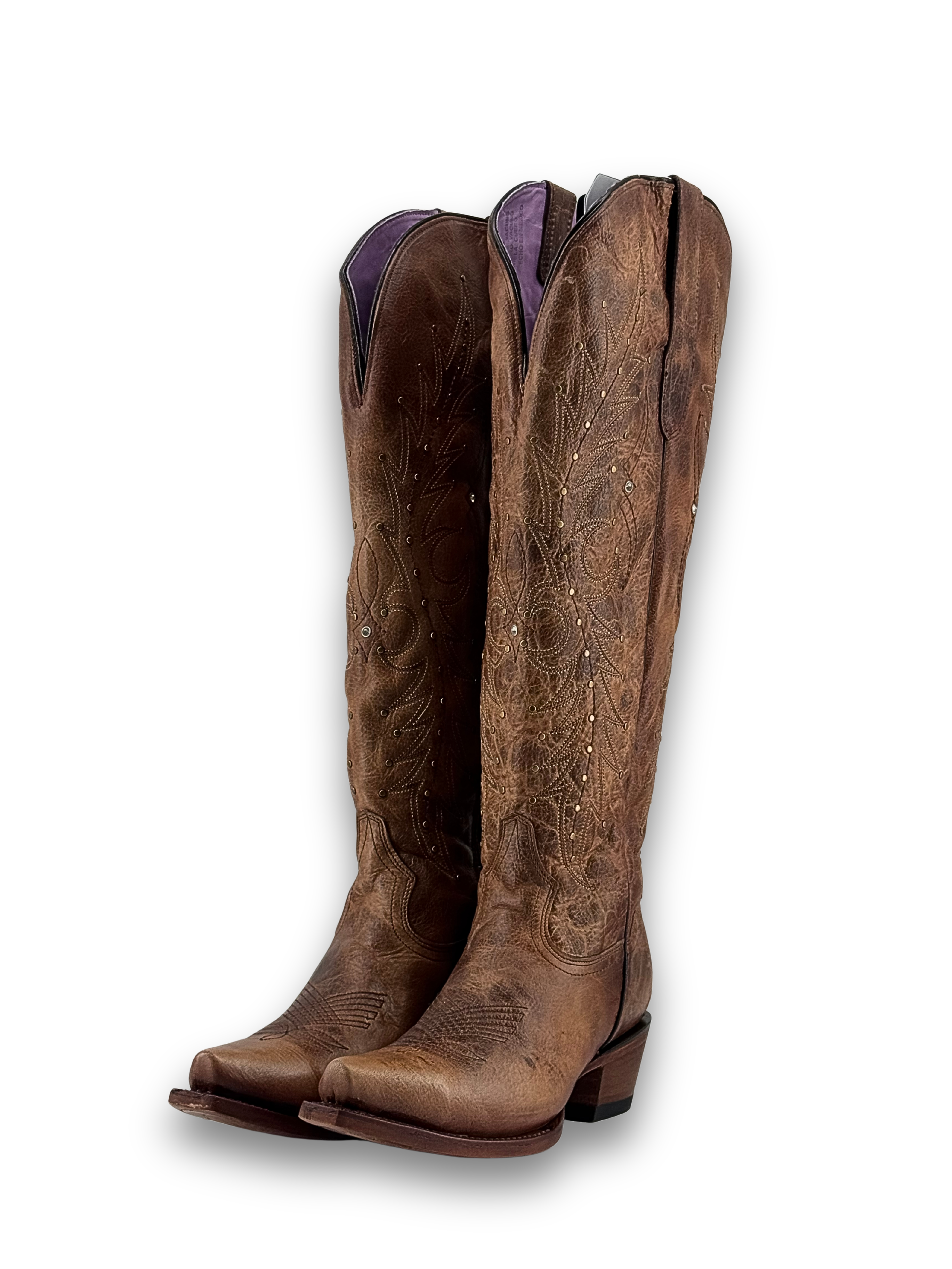Paulina Tall Wide Calf Friendly Snip Toe Cowgirl Boot