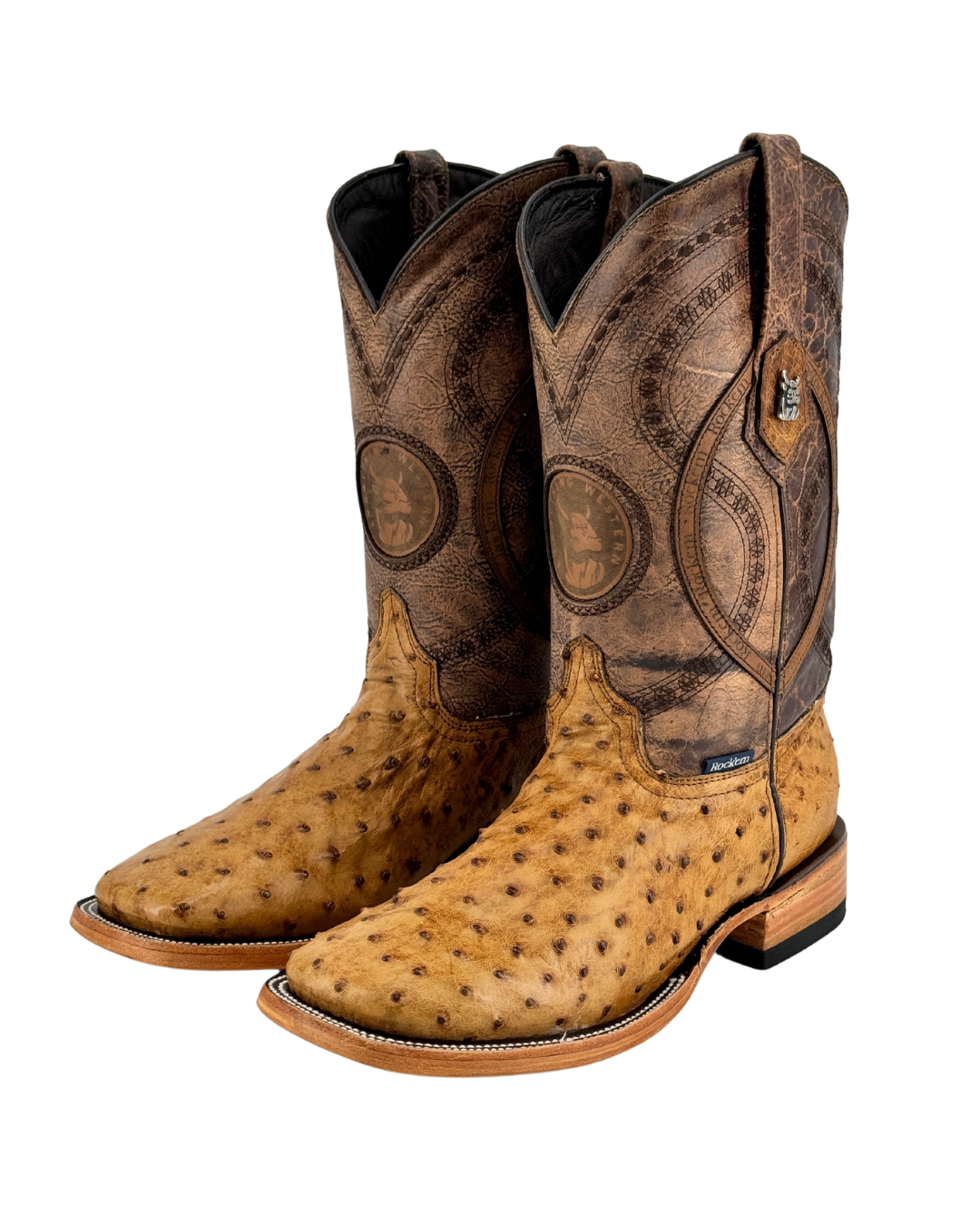 Exotic Ostrich Square Toe Cowboy Boot