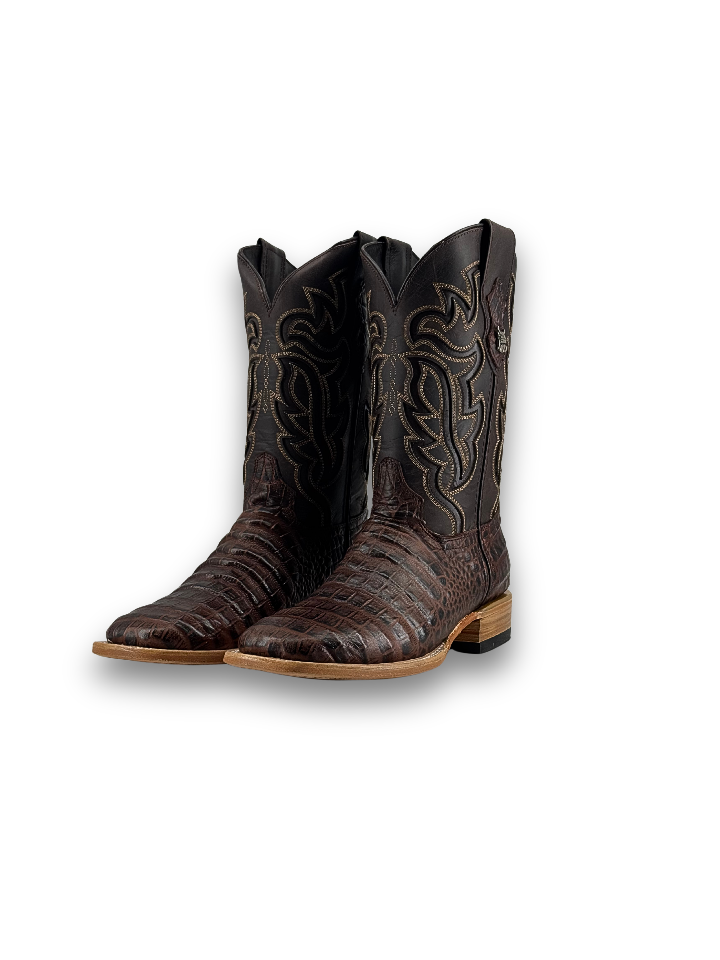 Bruce Belly Caiman Square Toe Cowboy Boot