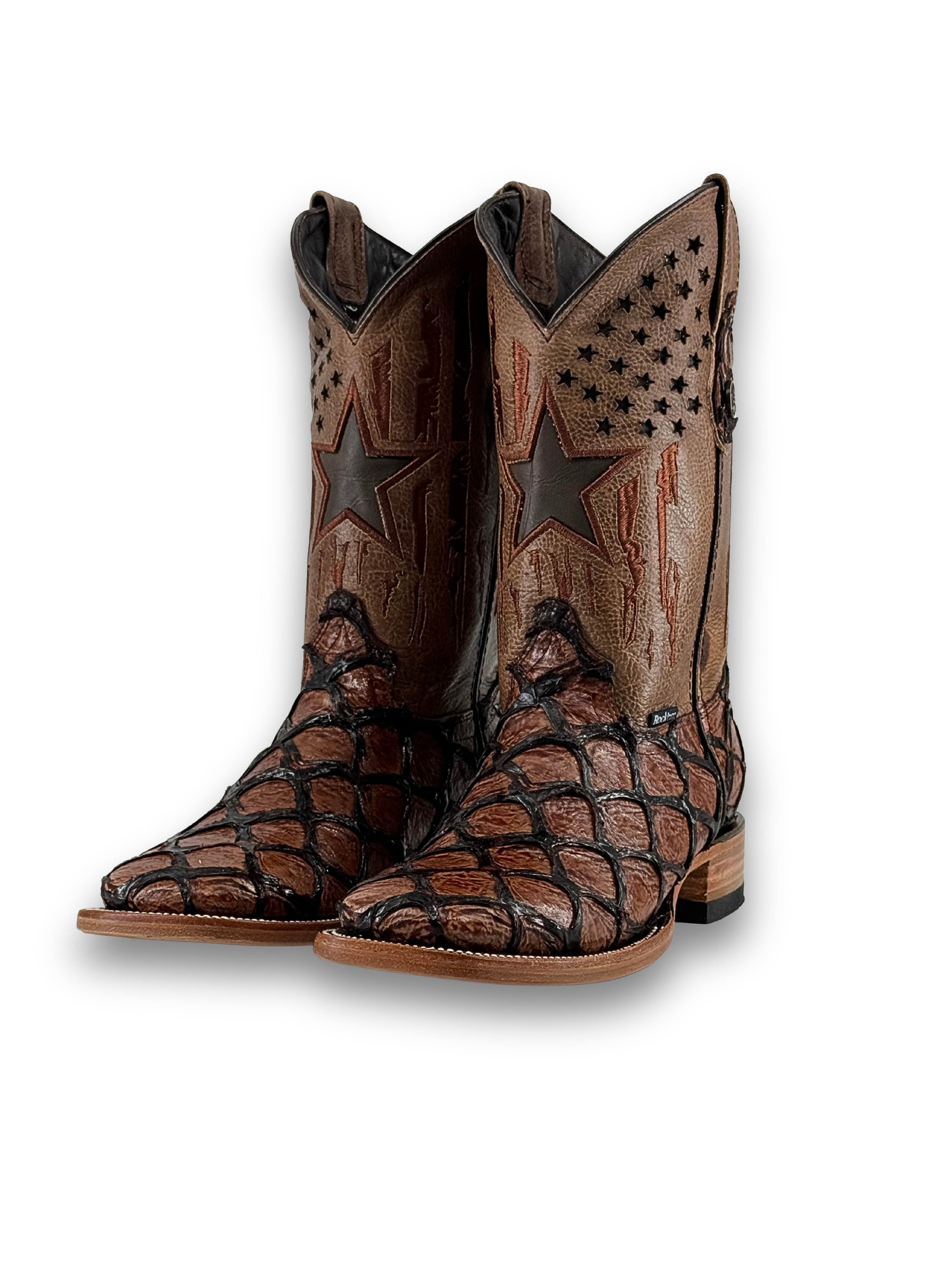 Clone Fish Pirarucu Square Toe Cowboy Boot FINAL SALE