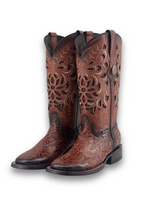 Tooled Kiara Square Toe Cowgirl Boot