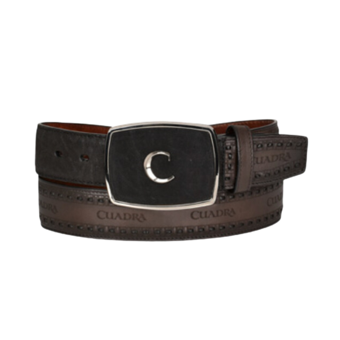 Cuadra BC313 MN Black Elephant Laser & Woven Belt