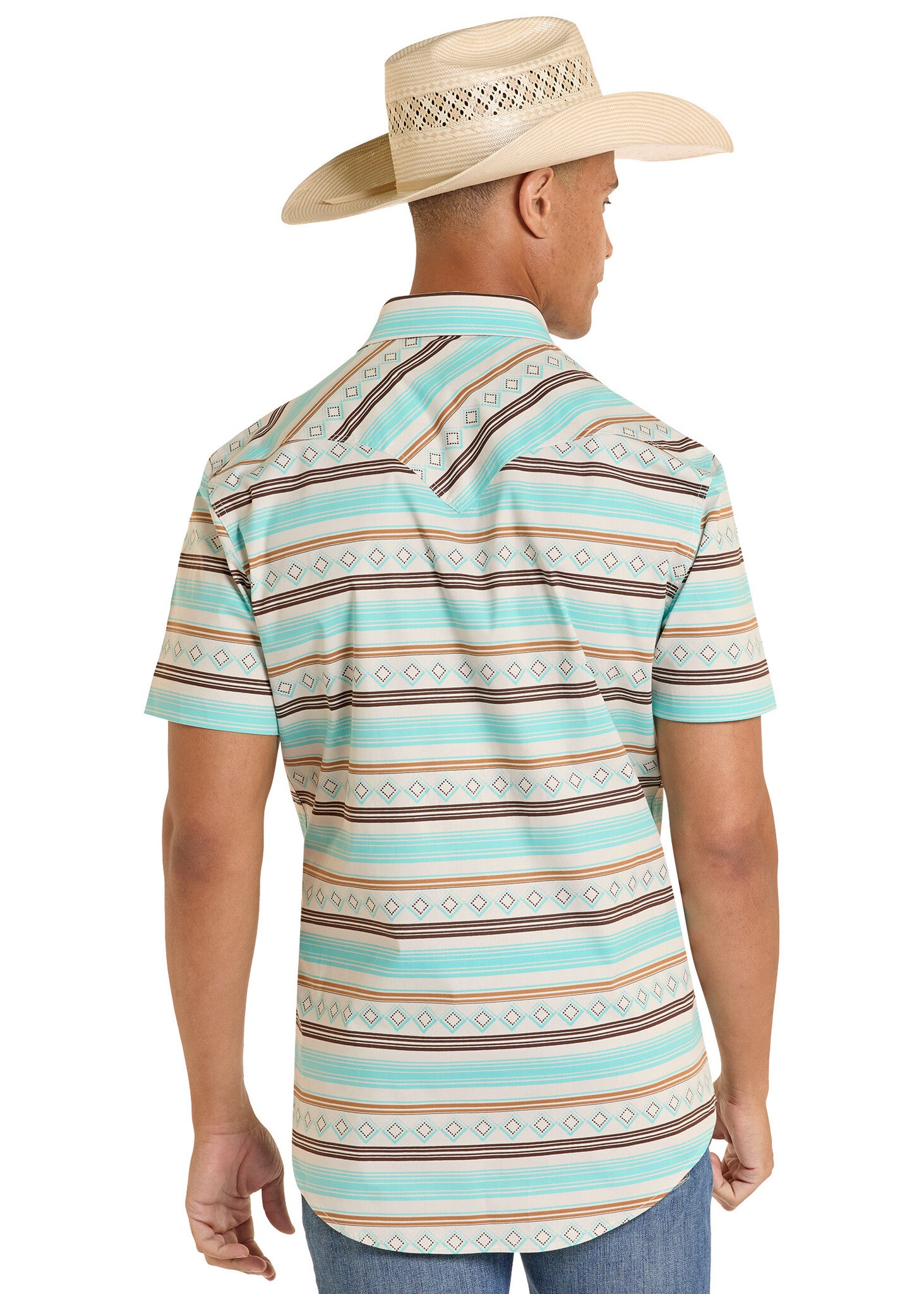 Rock & Roll Stripe Printed Short Sleeve Shirt