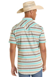 Rock & Roll Stripe Printed Short Sleeve Shirt
