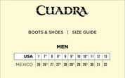 Cuadra CU802 MN Black Ostrich Laser & Woven Narrow Square Toe