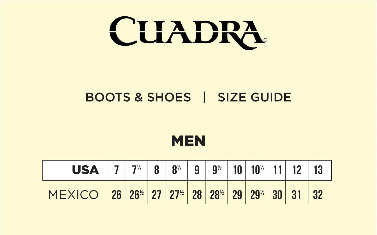 Cuadra CU678 MN Plunge Black Caiman Laser & Embroidery Square Toe
