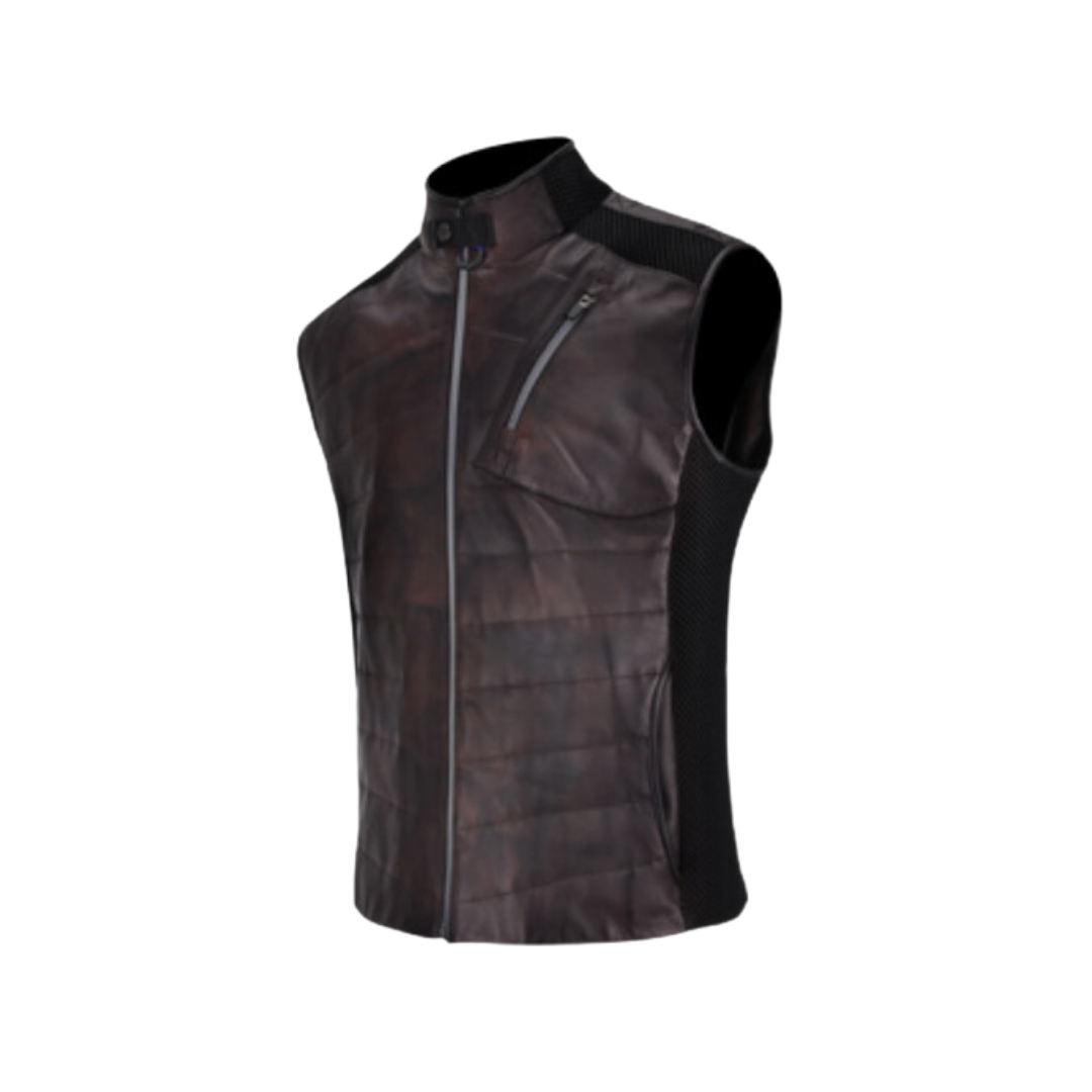 Cuadra JC227 MN Camouflage Brown Zipper Vest