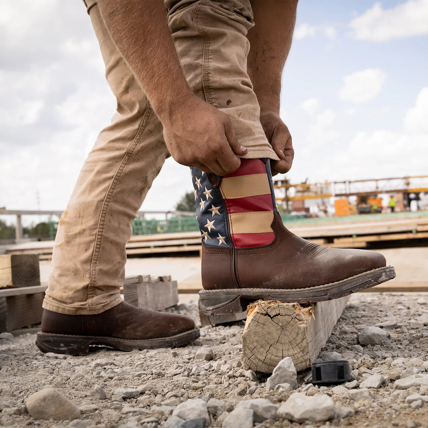 Durango DB020 Workin' Rebel Patriotic Steel Toe Work Boot