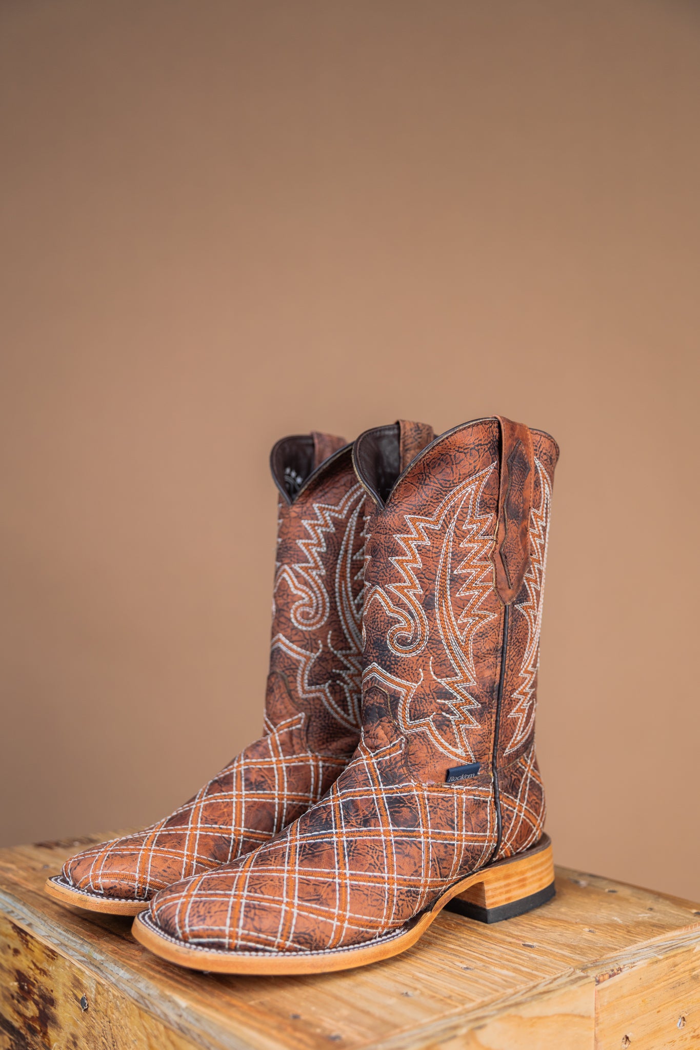 Roca Rombos Square Toe Cowboy Boot