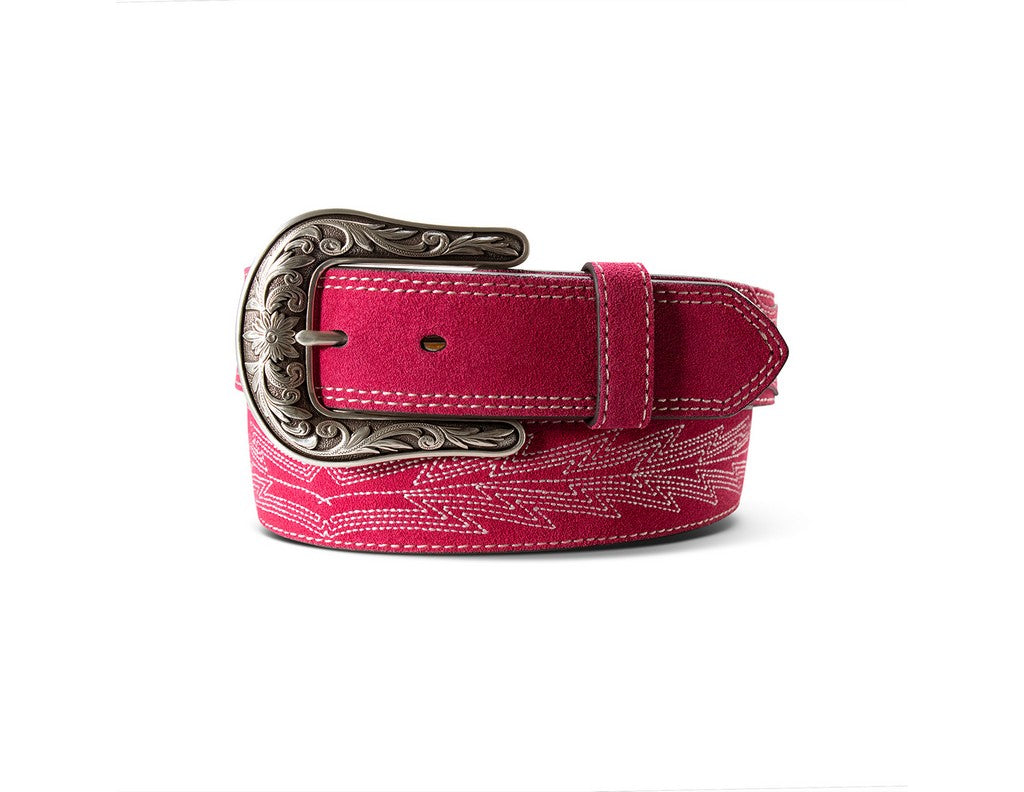Ariat Casanova Embroidered Hot Pink Cowgirl Belt