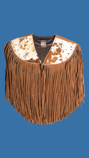 Cowhide Round Fringe Vest