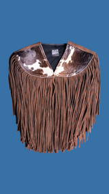Cowhide Round Fringe Vest