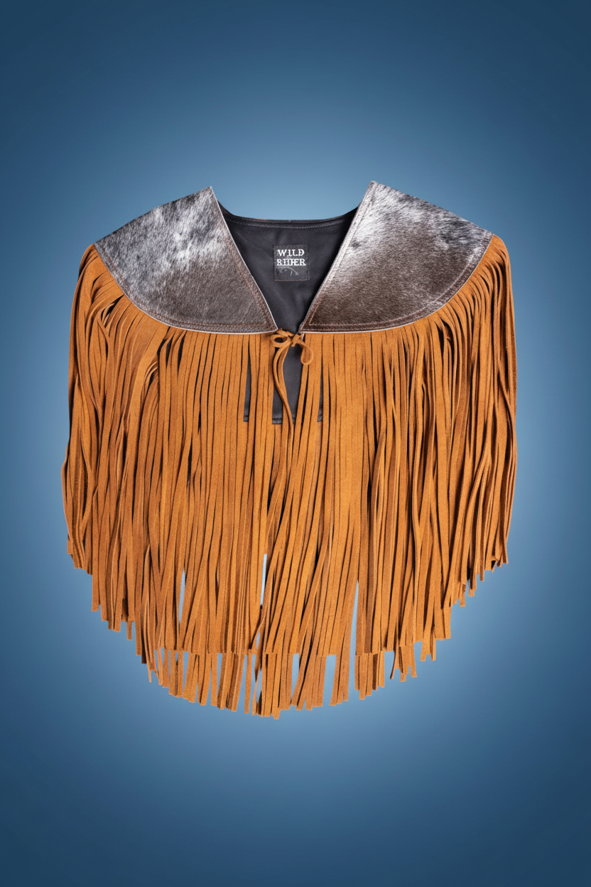 Cowhide Round Fringe Vest