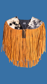 Cowhide Round Fringe Vest