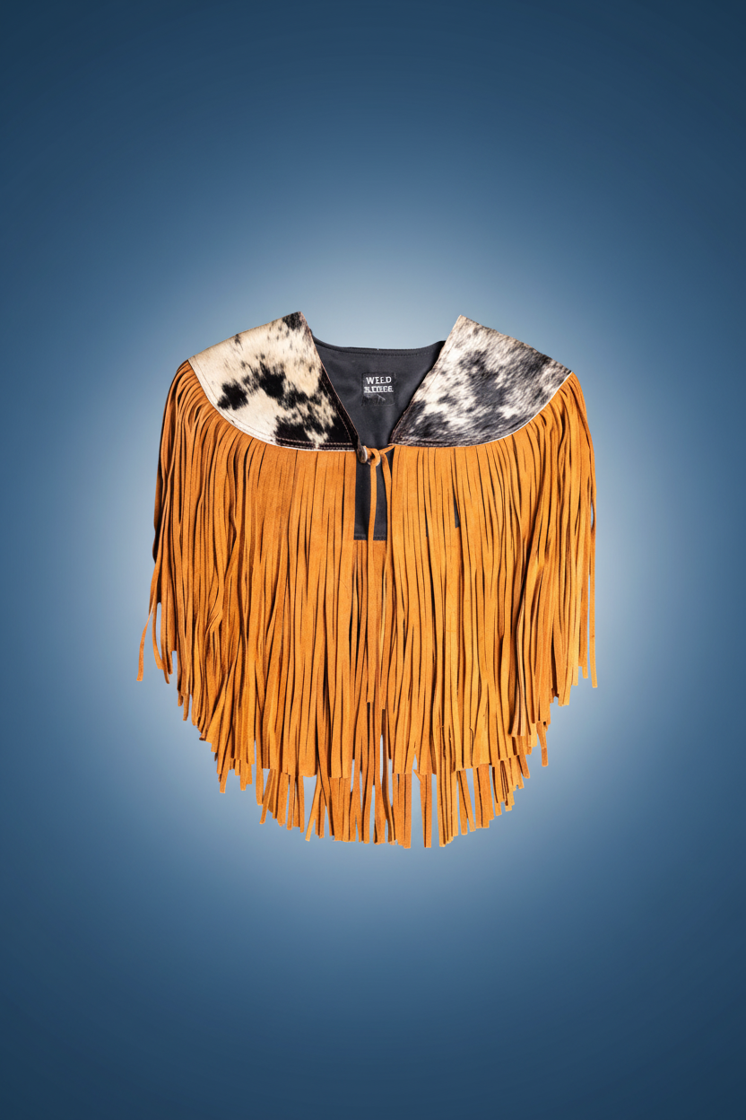 Cowhide Round Fringe Vest