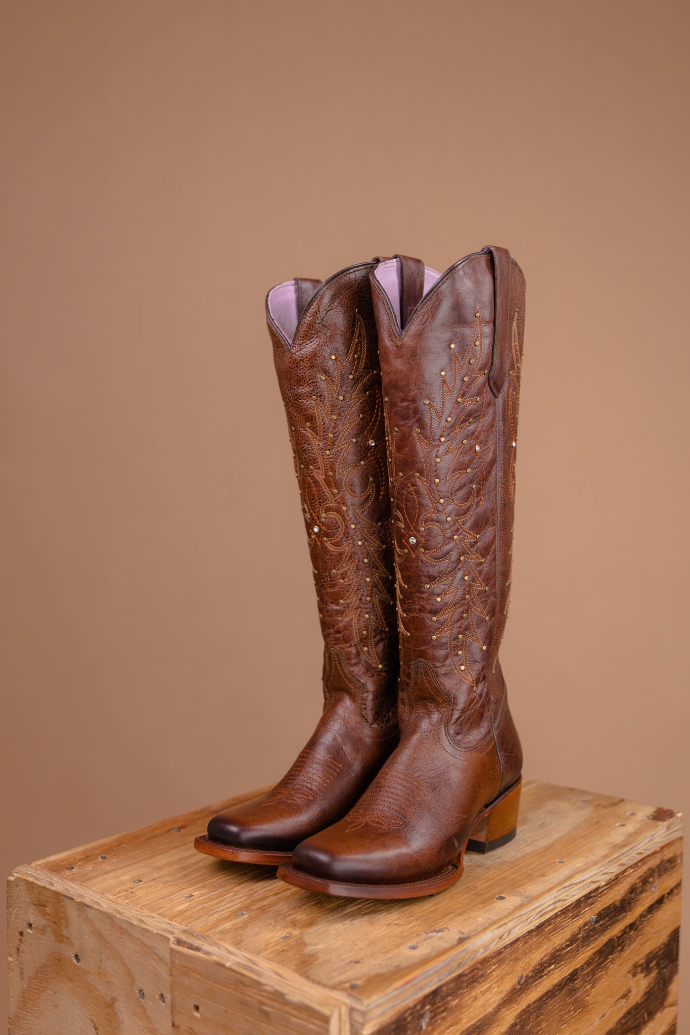 Tall cowgirl boots store square toe