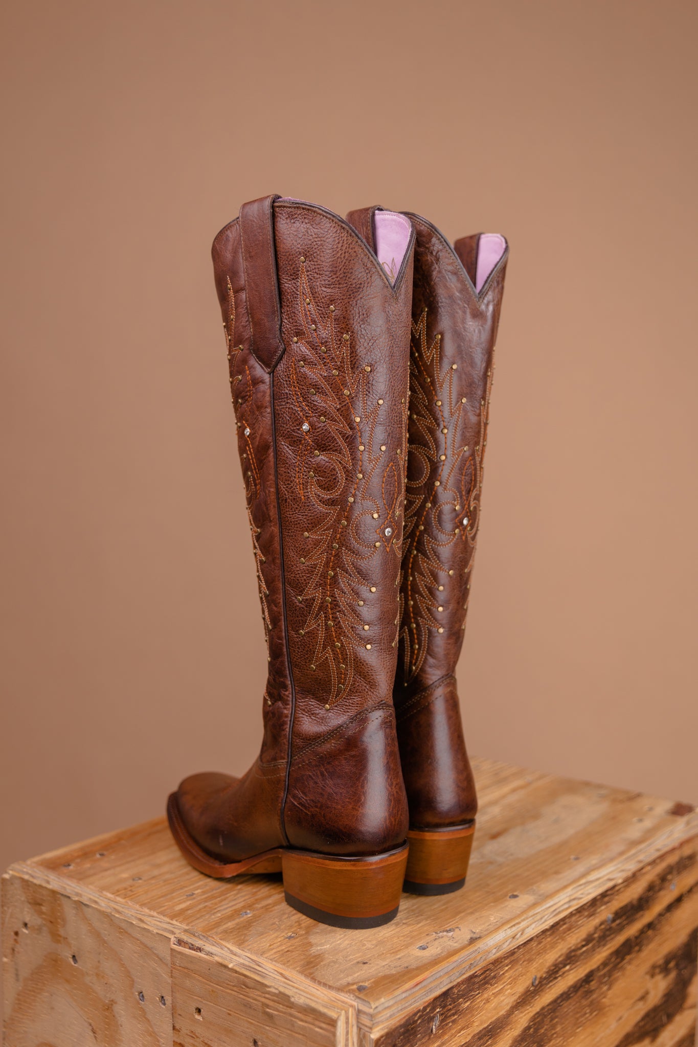 Tall cowgirl boots store square toe