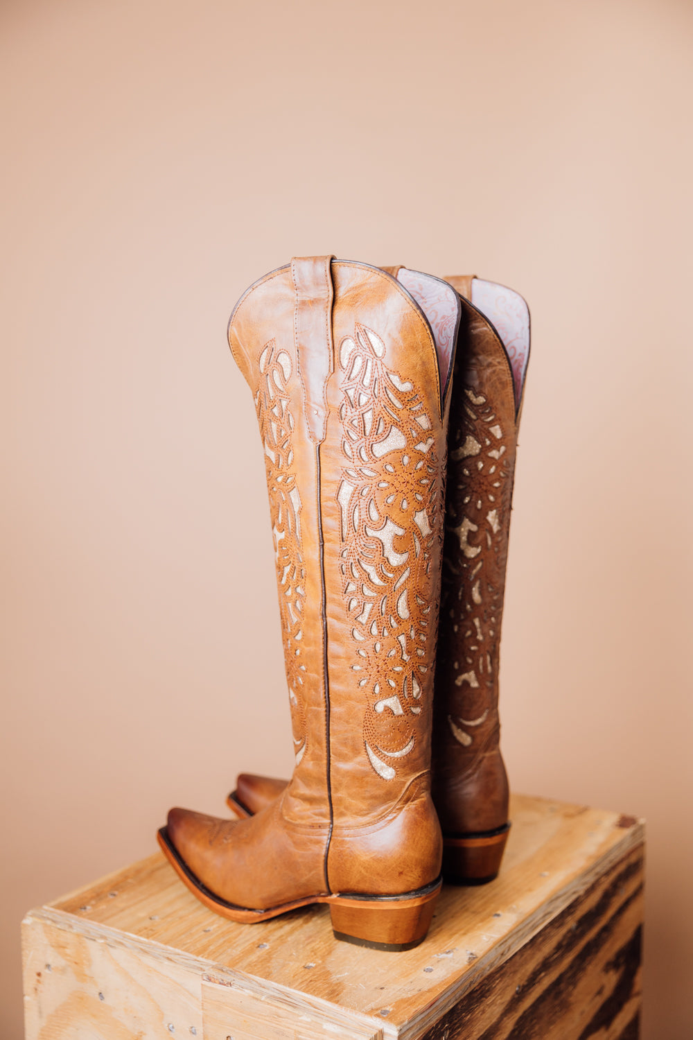 Est. Laser Alexa Miel Tall Cowgirl Boot Rock Em