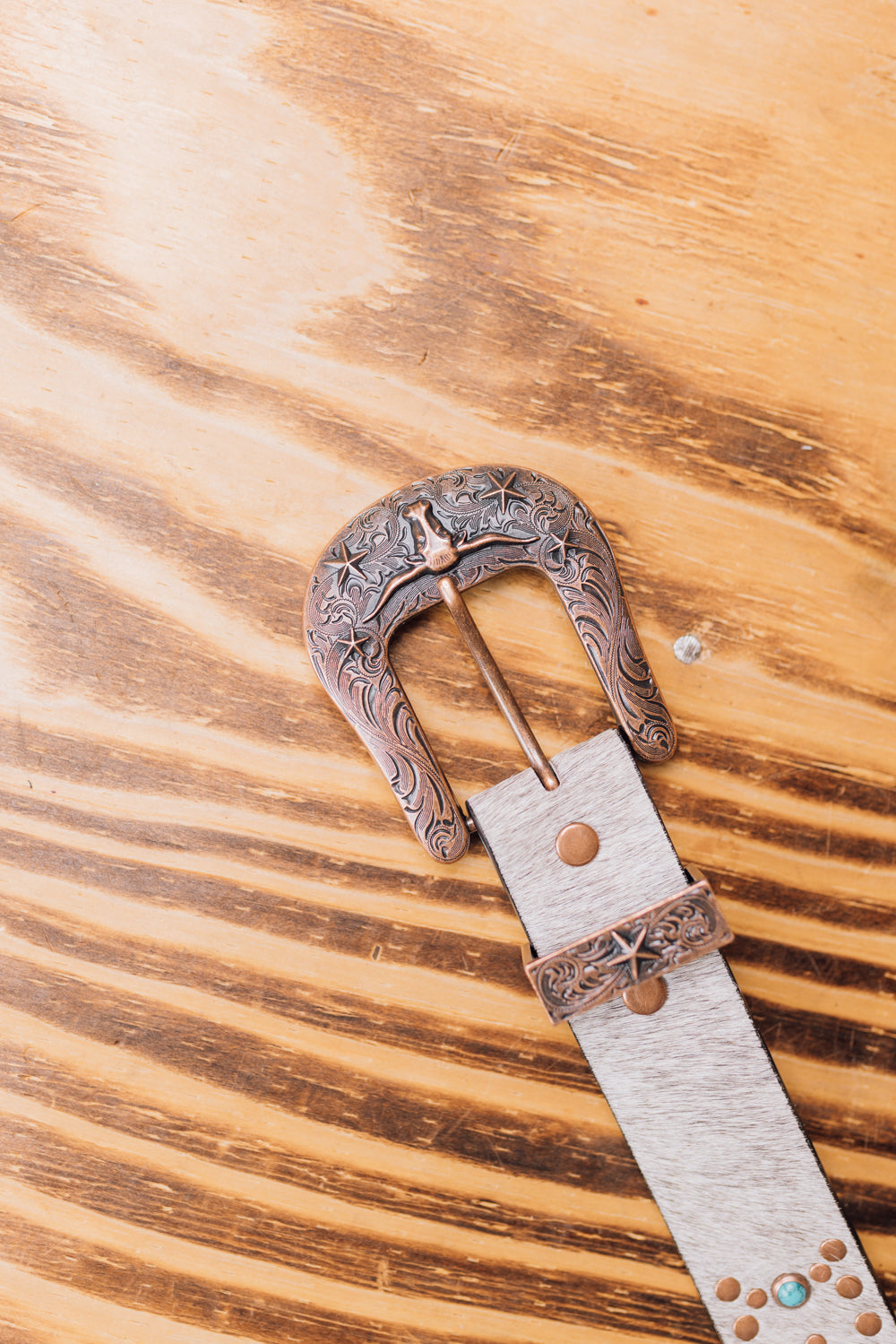 Cowhide Turquoise Belt